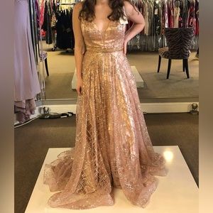 Rose Gold Prom Dress